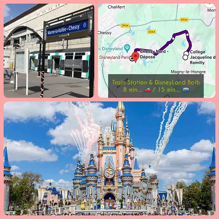 Διαμέρισμα Once Upon A Time - 7min From Disneyland - Free Private Parking - Self Checkin - Balcony - Barbecue Magny-le-Hongre